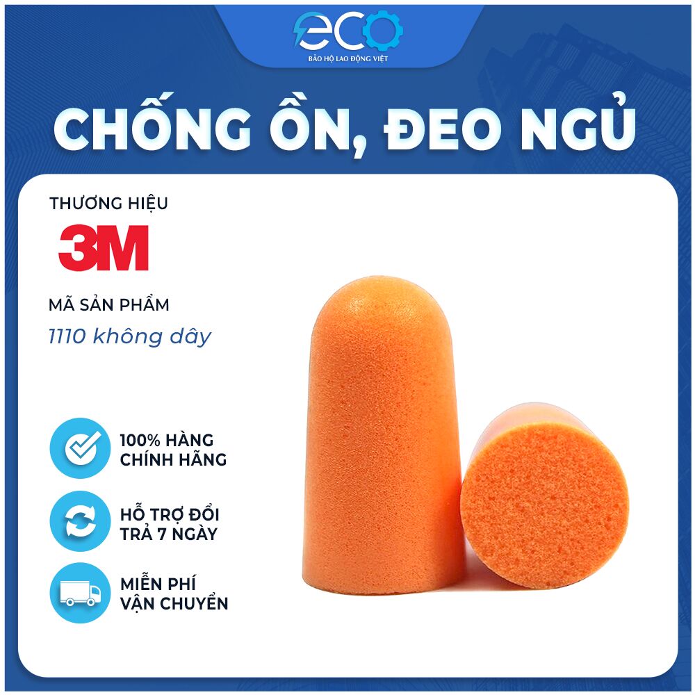 Nút Tai Bọt Xốp 3M 1100 Không Dây Nút Tai Bọt Xốp 3M 1100 Không Dây
