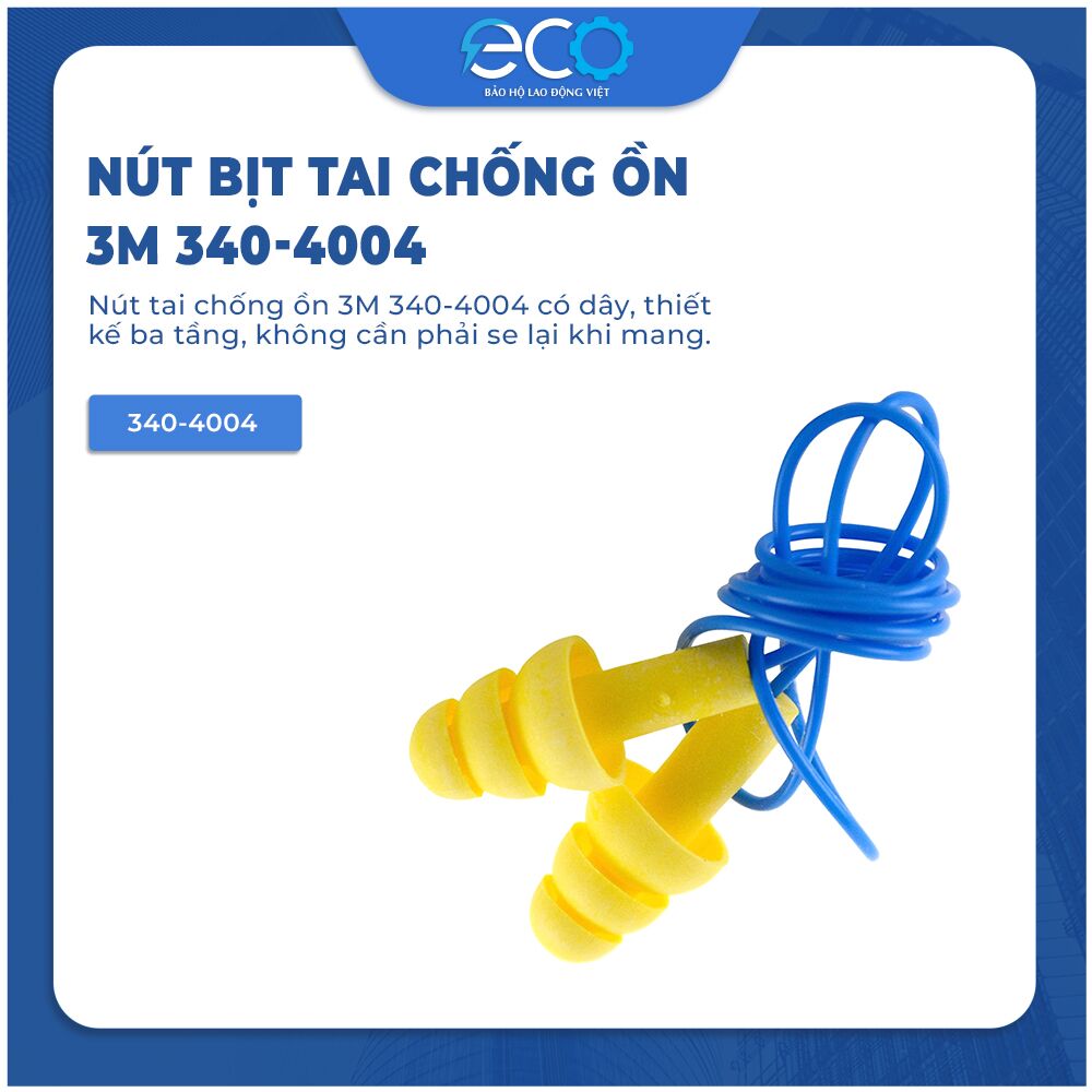 Nút Bịt Tai Chống Ồn 3M 340-4004 3 Tầng Chống Chạm Nút Bịt Tai Chống Ồn 3M 340-4004 3 Tầng Chống Chạm