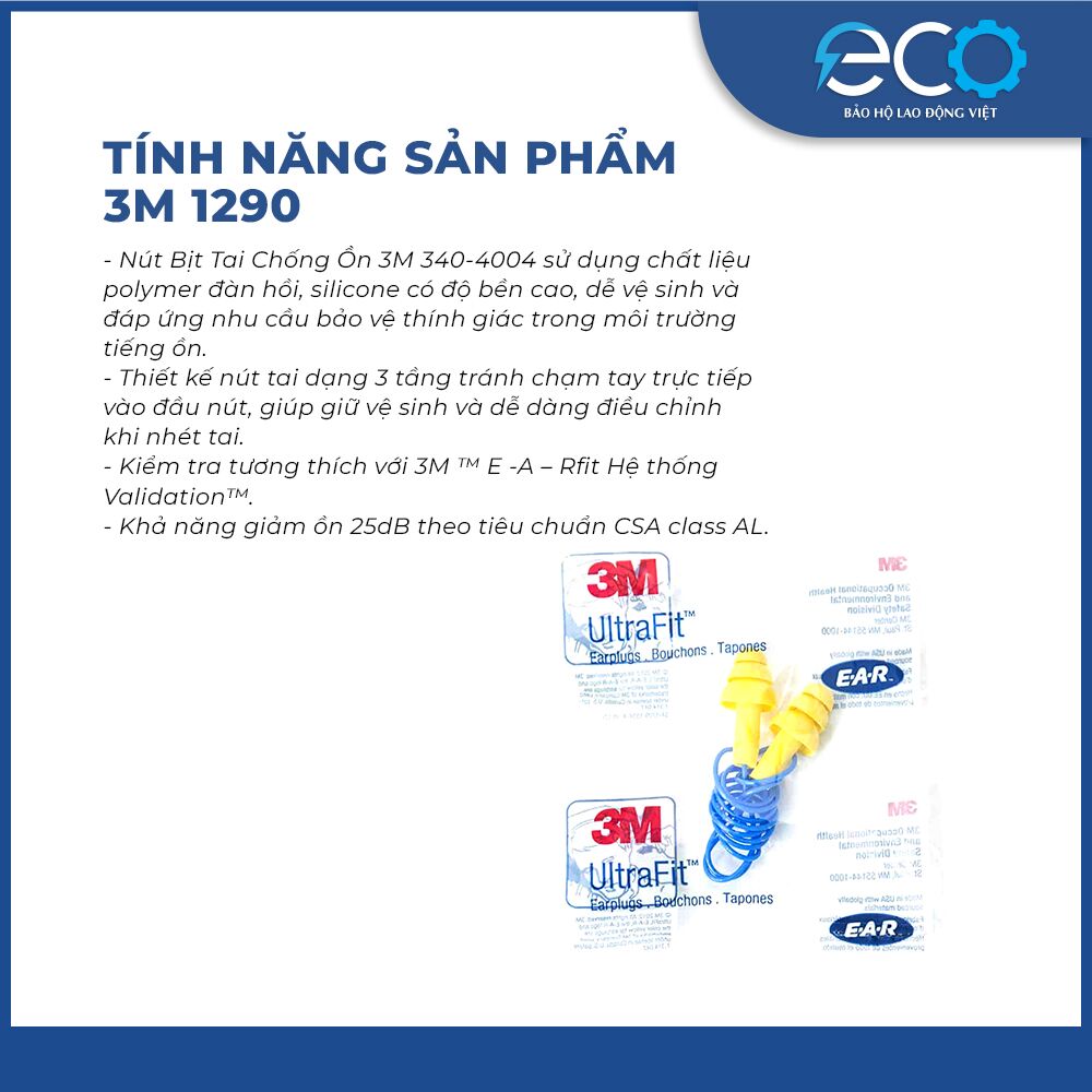Nút Bịt Tai Chống Ồn 3M 340-4004 3 Tầng Chống Chạm Nút Bịt Tai Chống Ồn 3M 340-4004 3 Tầng Chống Chạm