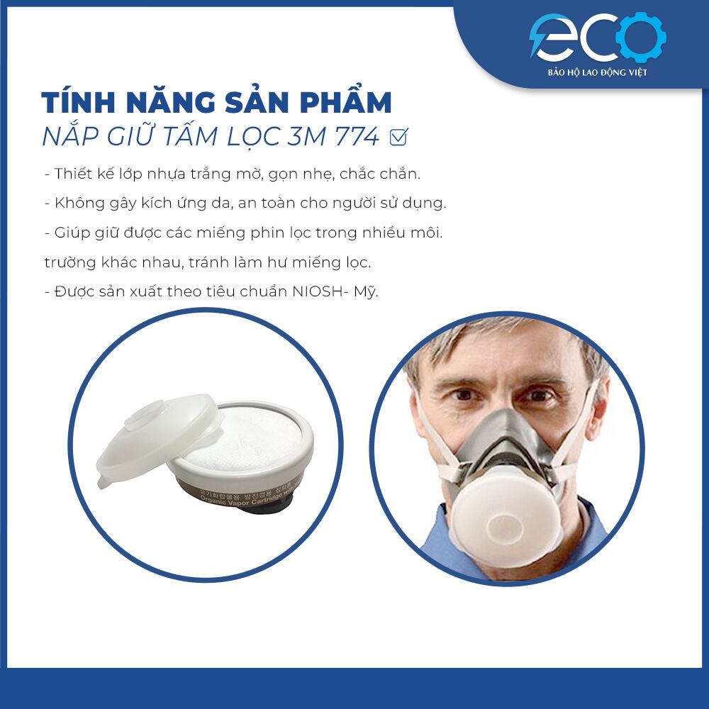 Nắp Giữ Tấm Lọc Bụi 3M 774 Nắp Giữ Tấm Lọc Bụi 3M 774
