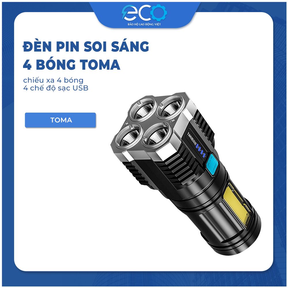 Đèn pin siêu sáng 4 bóng Toma F905 – Pin cực khủng Đèn pin siêu sáng 4 bóng Toma F905 – Pin cực khủng