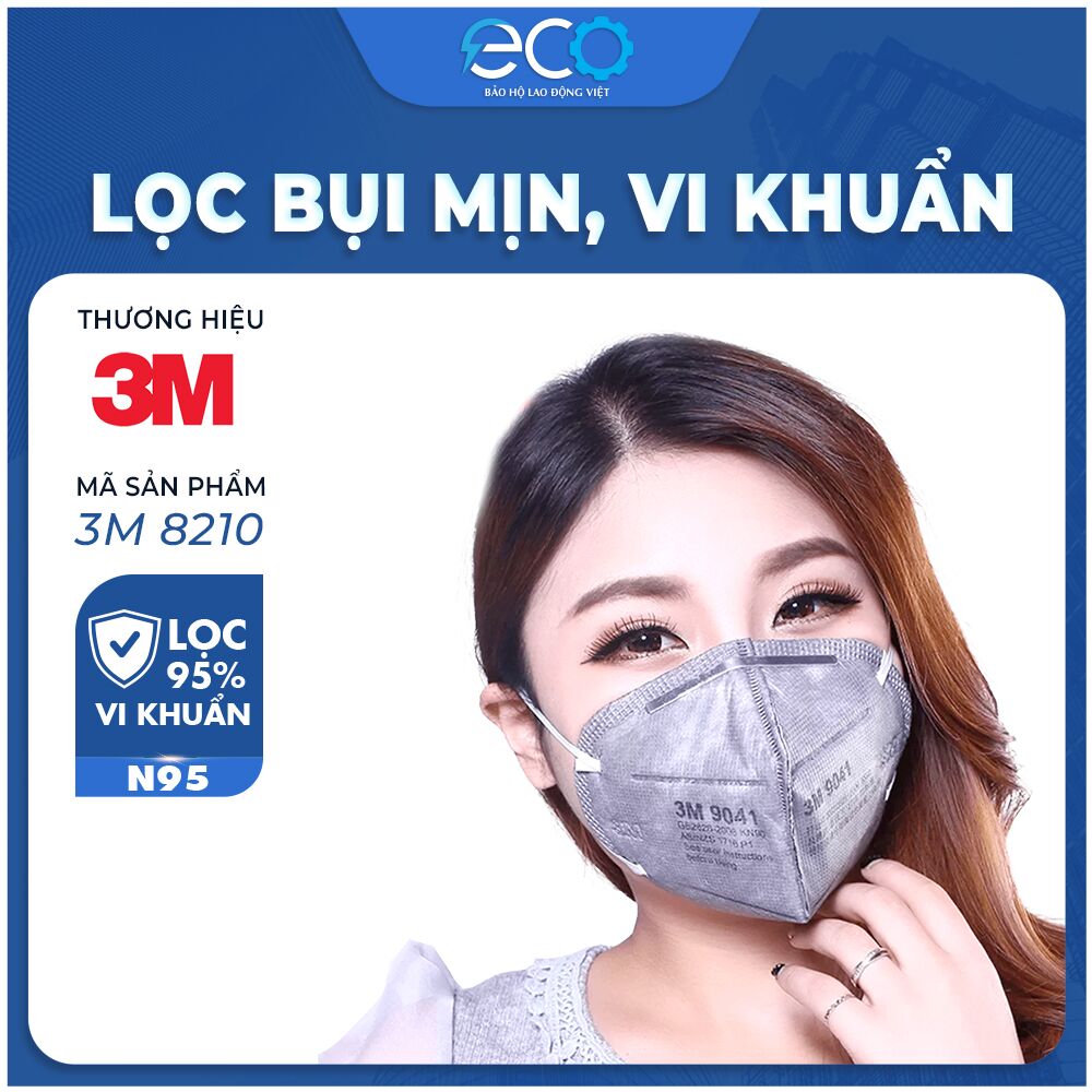 Khẩu trang 3M 9541, dây đeo qua tai, đạt chuẩn N95 Khẩu trang 3M 9541, dây đeo qua tai, đạt chuẩn N95