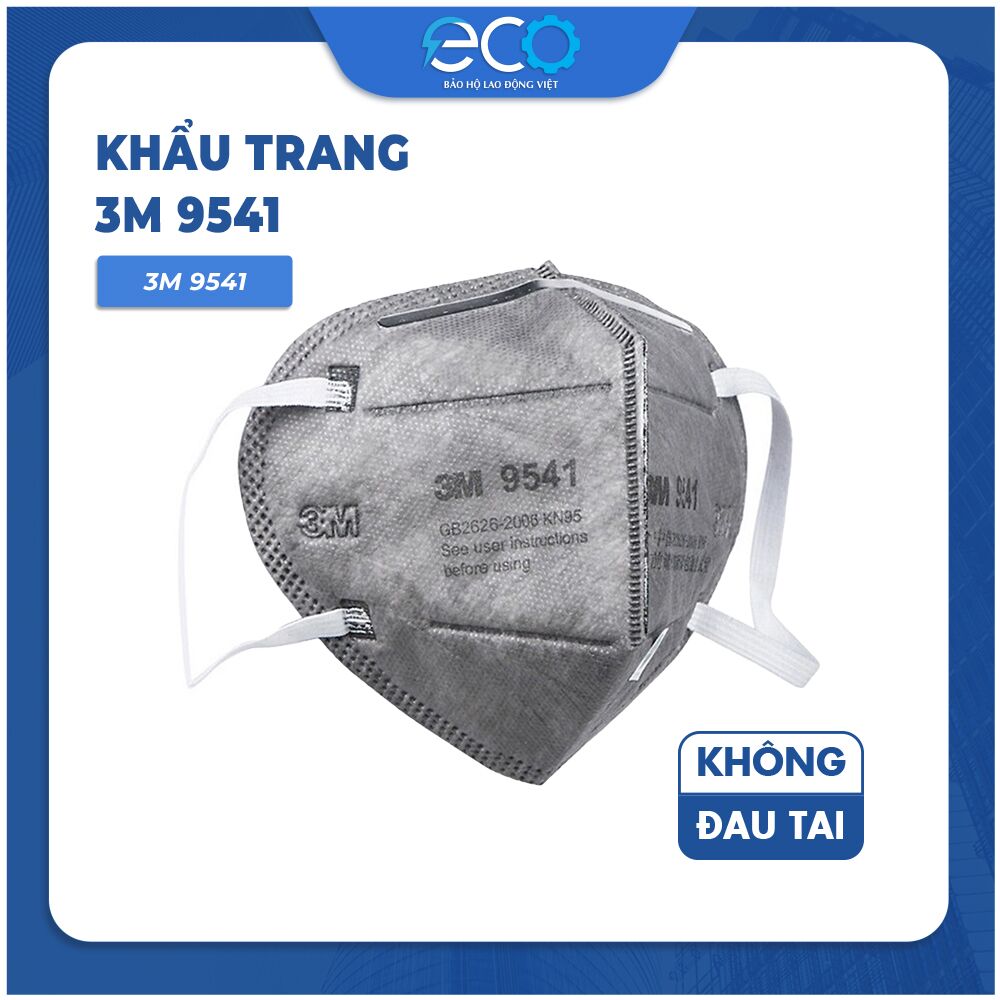 Khẩu trang 3M 9541, dây đeo qua tai, đạt chuẩn N95 Khẩu trang 3M 9541, dây đeo qua tai, đạt chuẩn N95