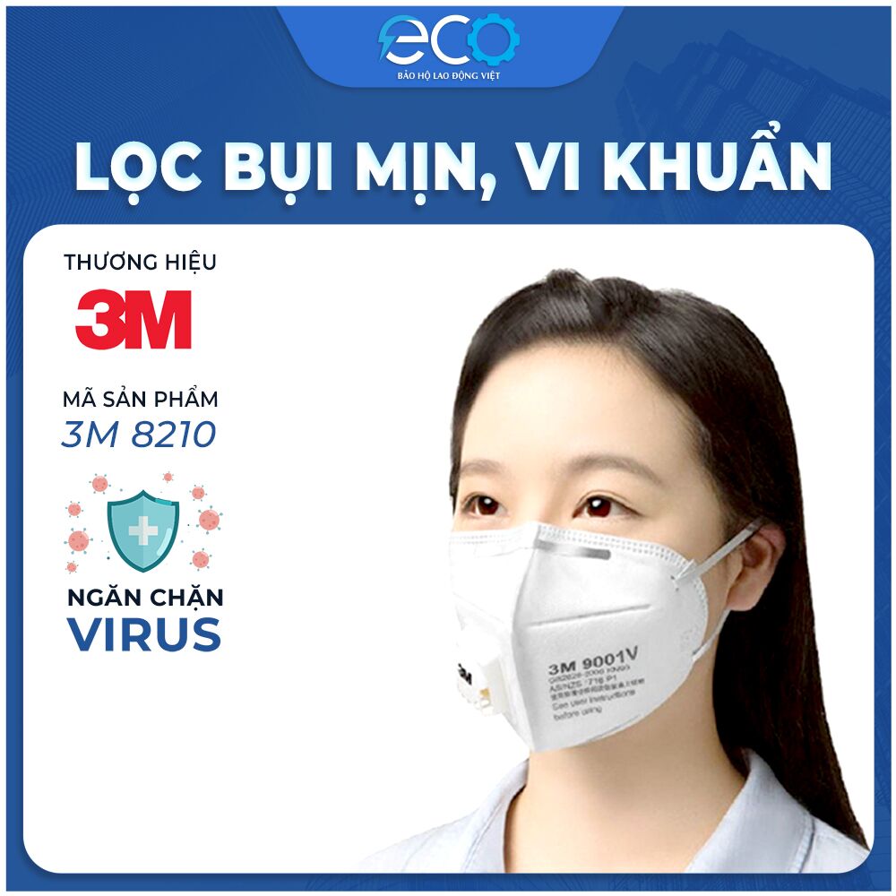 Khẩu trang 3M 9001V chống bụi siêu mịn, có van Thở, Bảo Vệ Hô Hấp Khẩu trang 3M 9001V chống bụi siêu mịn, có van Thở, Bảo Vệ Hô Hấp