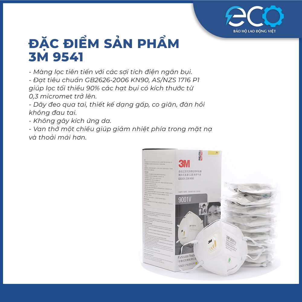 Khẩu trang 3M 9001V chống bụi siêu mịn, có van Thở, Bảo Vệ Hô Hấp Khẩu trang 3M 9001V chống bụi siêu mịn, có van Thở, Bảo Vệ Hô Hấp