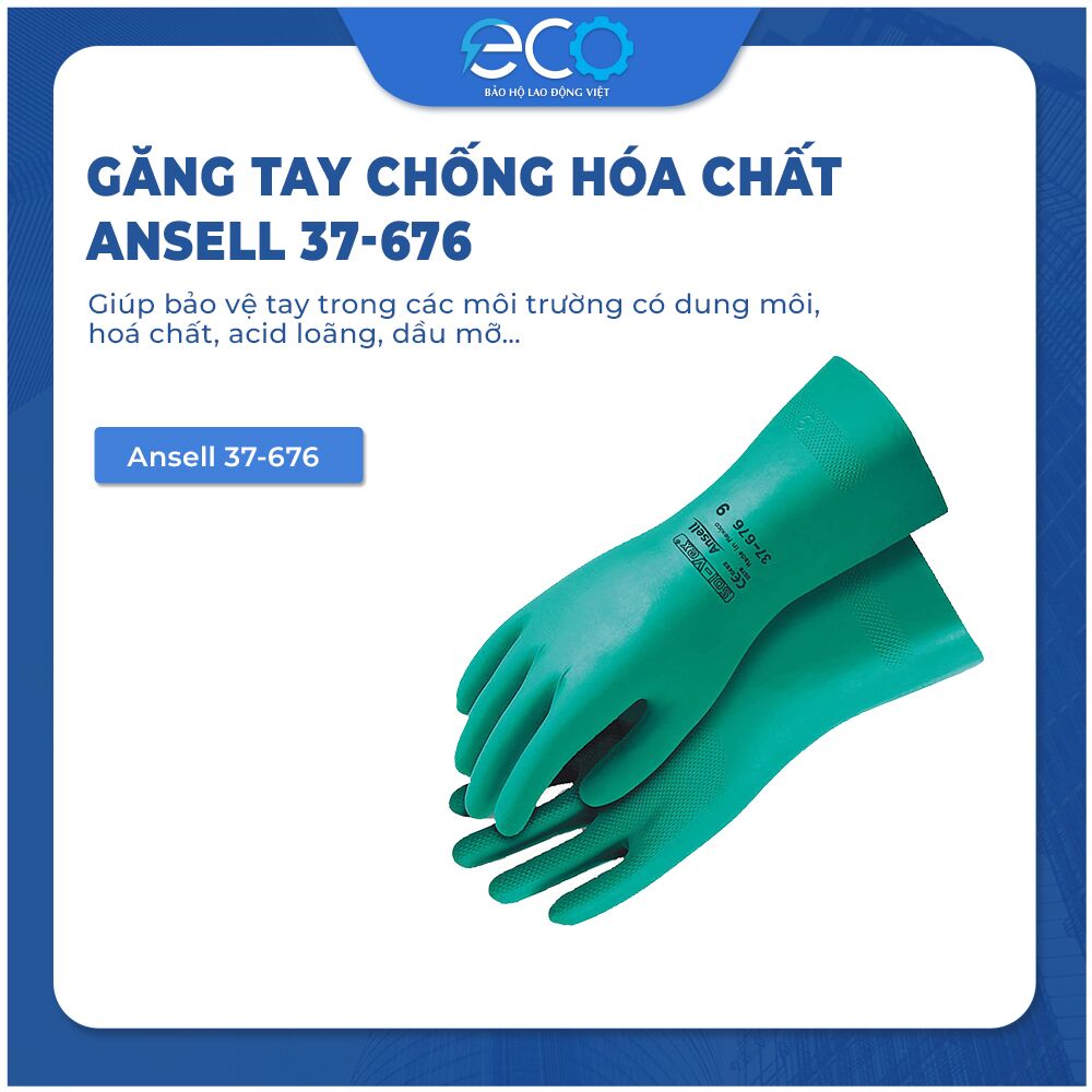 Găng Tay Chống Hóa Chất Ansell 37-676 chính hãng Găng Tay Chống Hóa Chất Ansell 37-676 chính hãng