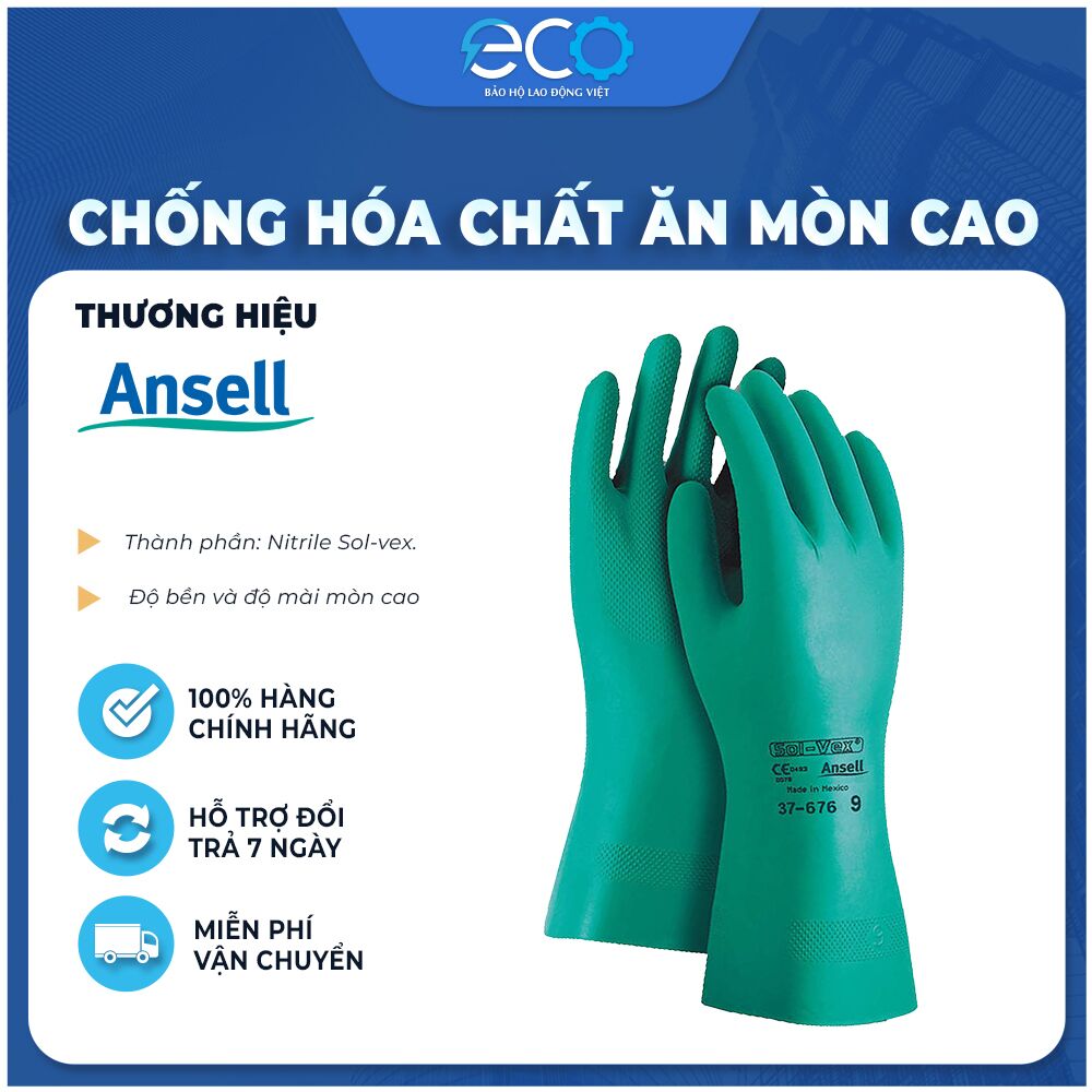 Găng Tay Chống Hóa Chất Ansell 37-676 chính hãng Găng Tay Chống Hóa Chất Ansell 37-676 chính hãng