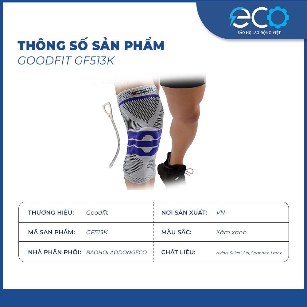 Băng bảo vệ đầu gối, bó gối thể thao silicon GoodFit GF513K chính hãng giá tốt Băng bảo vệ đầu gối, bó gối thể thao silicon GoodFit GF513K chính hãng giá tốt
