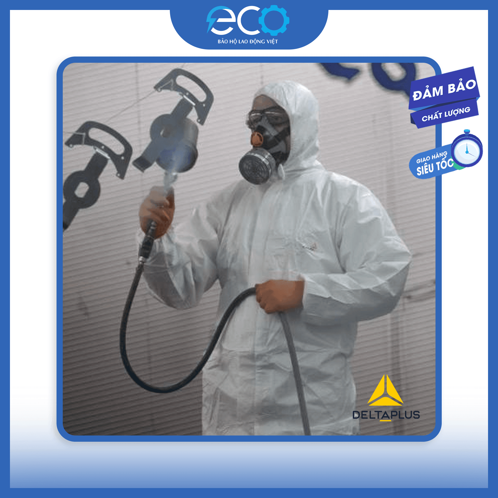 Quần áo chống hóa chất Deltaplus DT117 chính hãng Quần áo chống hóa chất Deltaplus DT117 chính hãng