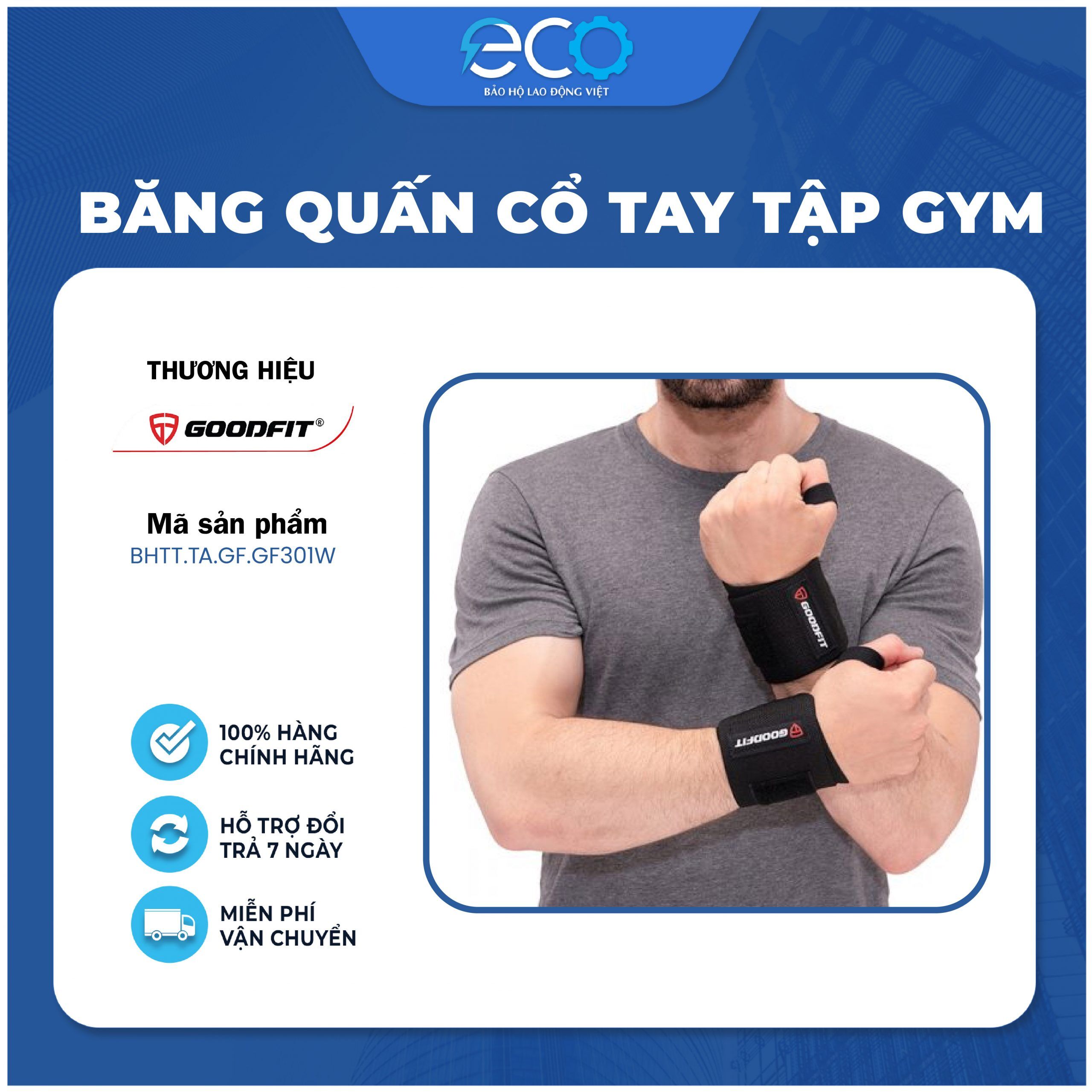 Băng quấn cổ tay GoodFit GF301W. Băng quấn cổ tay tập gym, tập boxing bảo vệ cổ tay, trợ lực khớp Băng quấn cổ tay GoodFit GF301W. Băng quấn cổ tay tập gym, tập boxing bảo vệ cổ tay, trợ lực khớp