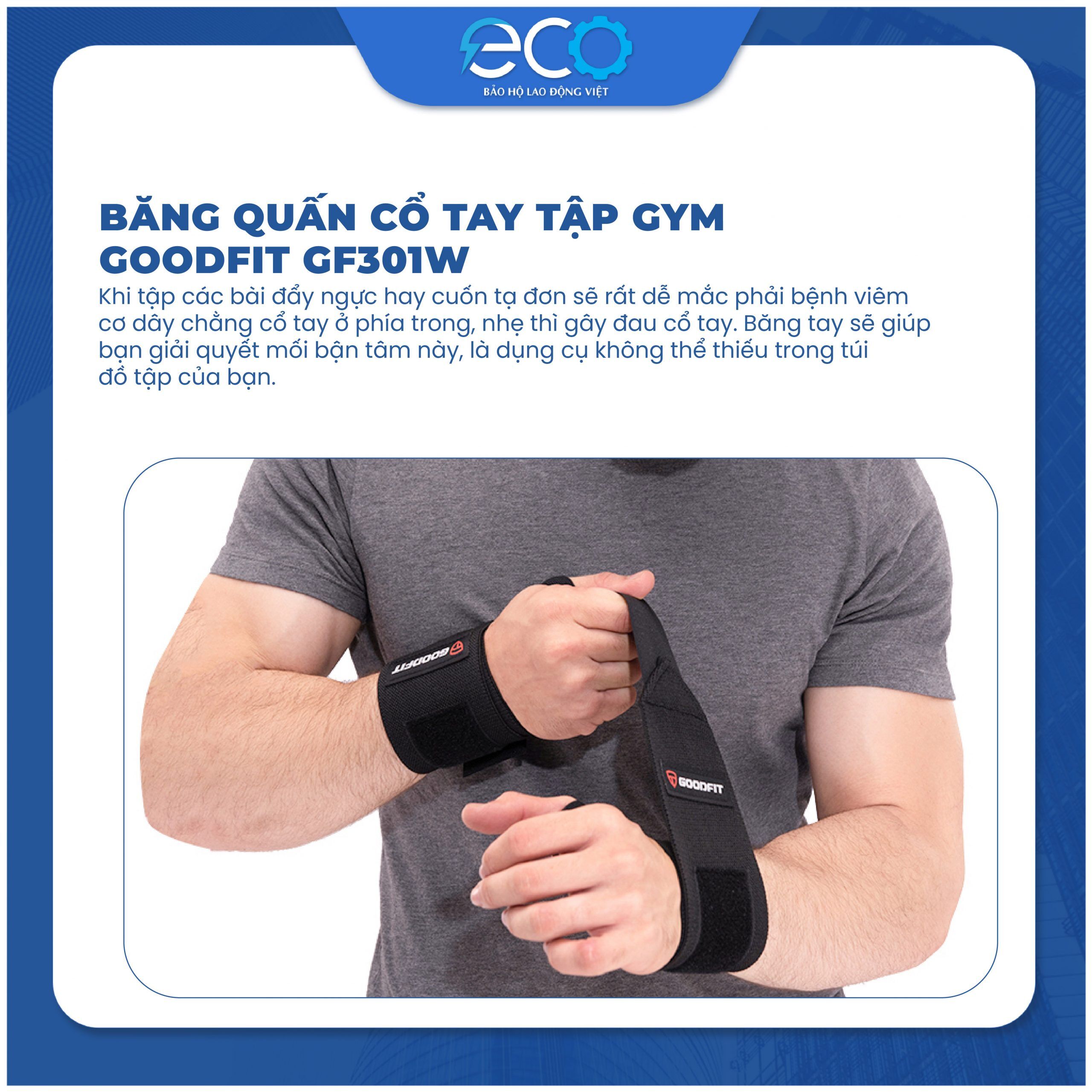 Băng quấn cổ tay GoodFit GF301W. Băng quấn cổ tay tập gym, tập boxing bảo vệ cổ tay, trợ lực khớp Băng quấn cổ tay GoodFit GF301W. Băng quấn cổ tay tập gym, tập boxing bảo vệ cổ tay, trợ lực khớp
