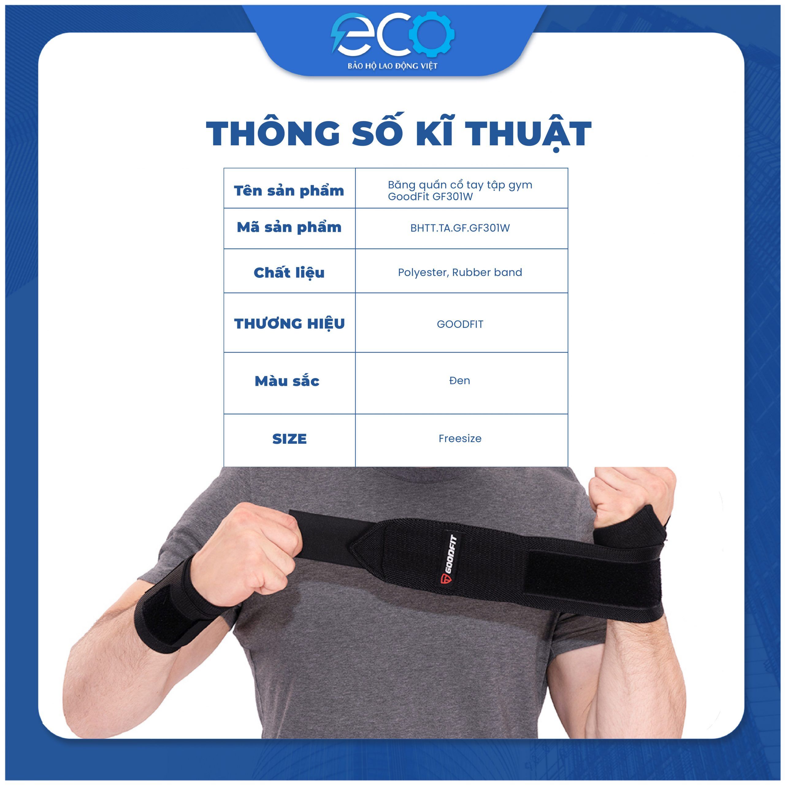Băng quấn cổ tay GoodFit GF301W. Băng quấn cổ tay tập gym, tập boxing bảo vệ cổ tay, trợ lực khớp Băng quấn cổ tay GoodFit GF301W. Băng quấn cổ tay tập gym, tập boxing bảo vệ cổ tay, trợ lực khớp