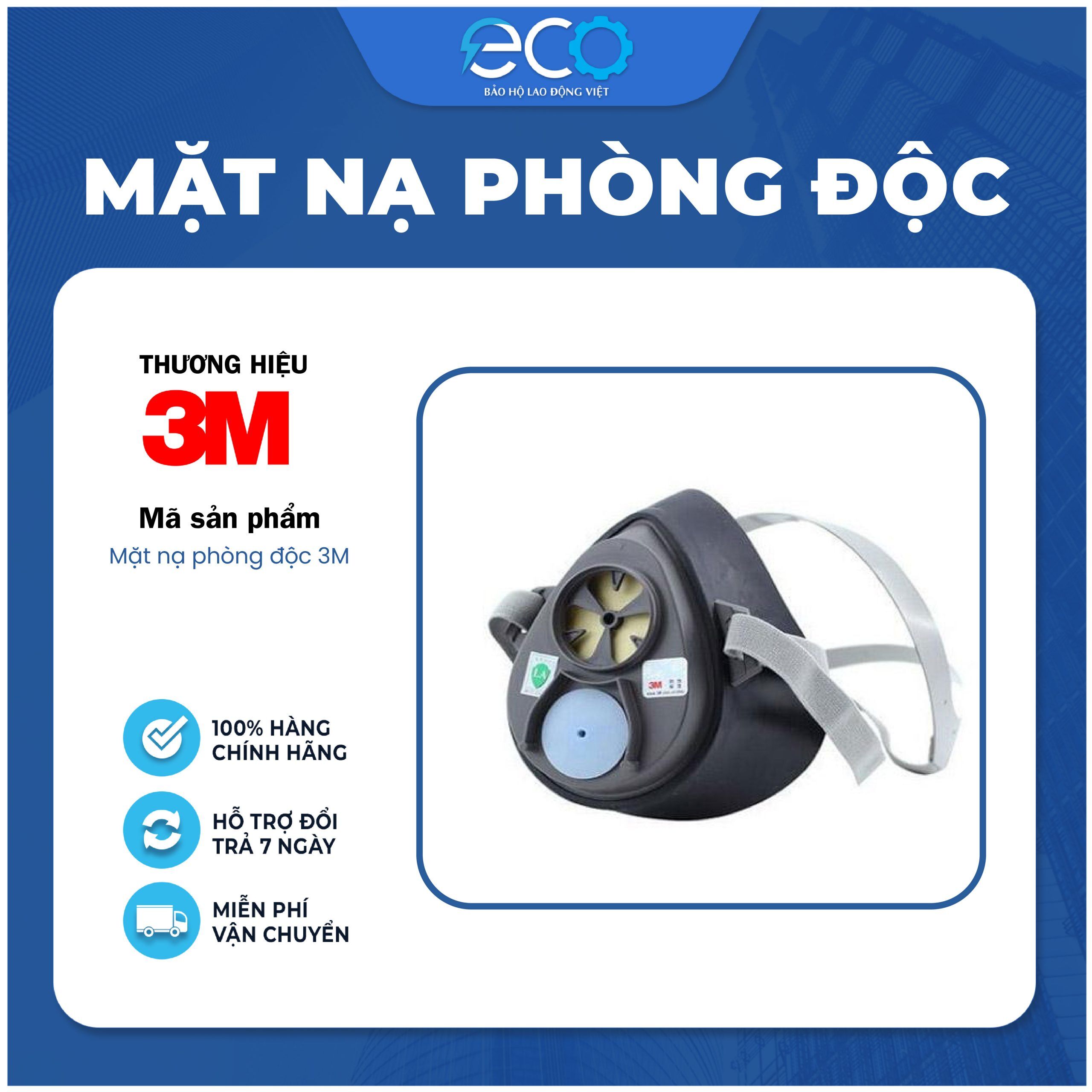 Bộ mặt nạ phòng độc thuốc trừ sâu, phun sơn 3M 3200 chính hãng kèm phin lọc 3M 3301K-100 Bộ mặt nạ phòng độc thuốc trừ sâu, phun sơn 3M 3200 chính hãng kèm phin lọc 3M 3301K-100