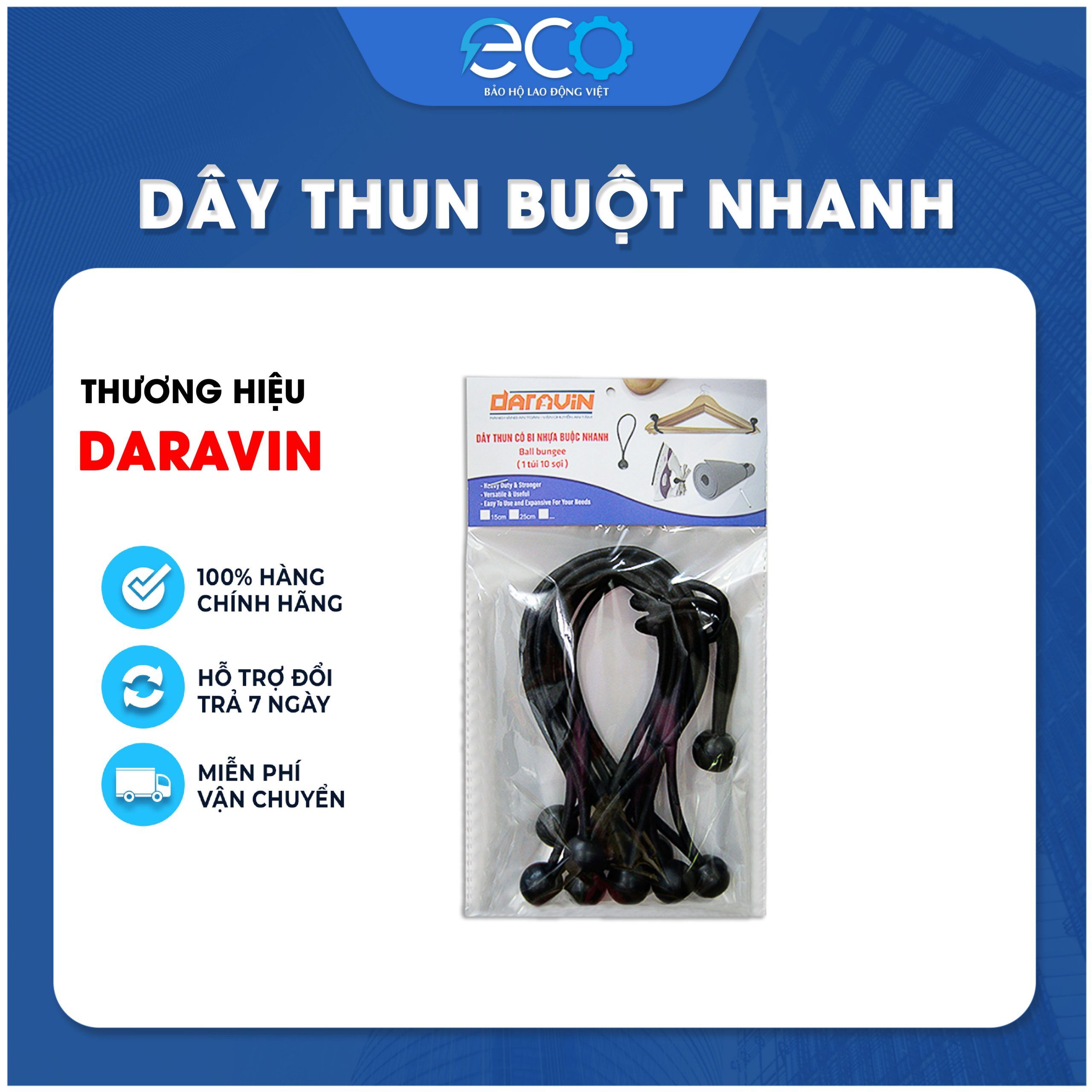 Combo 10 day thun buoc nhanh dai 15cm Combo 10 day thun buoc nhanh dai 15cm