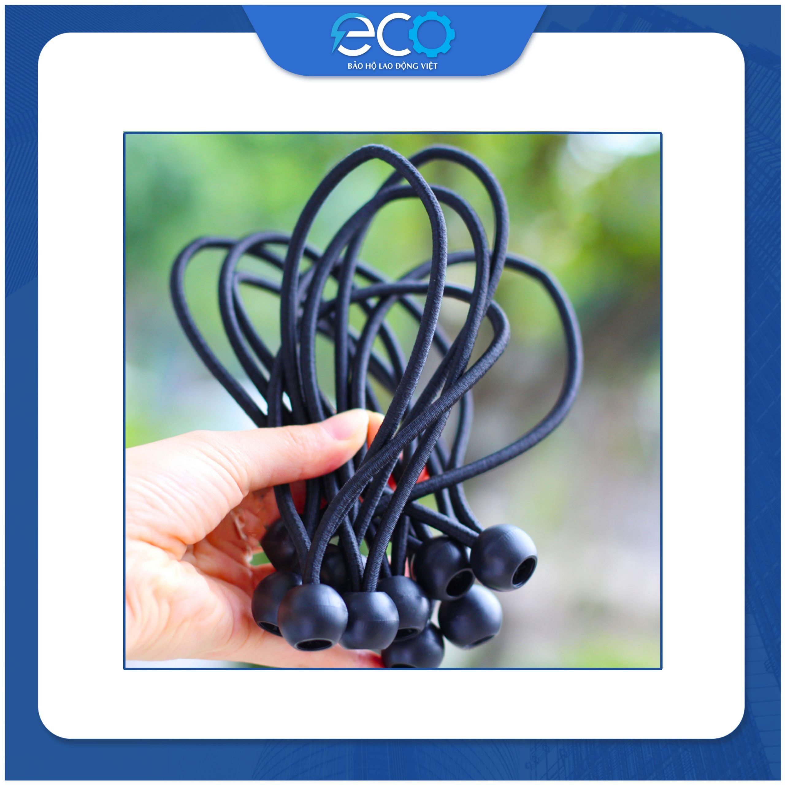 Combo 10 day thun co bi nhua buoc nhanh Ball bungee phi 4 dai 15cm Combo 10 day thun co bi nhua buoc nhanh Ball bungee phi 4 dai 15cm